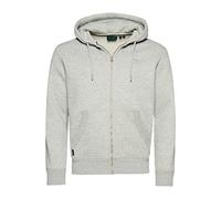 Superdry Grey Organic Cotton Vintage Logo Embroidered Zip Hoodie