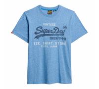 Superdry Men's T-Shirt - VI Classic Relaxed Tee, Logo, Crew Neck, Solid Color