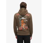 Superdry Tattoo Graphic Hoodie Brown M Men