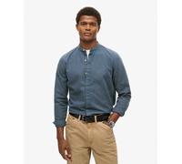 Superdry Merchant Indigo Grandad Long Sleeve Shirt Blue 2XL Men