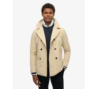 Superdry Merchant Twill Pea Coat Beige XL Man