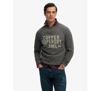 Printed sweatshirt Superdry Merchant Vintage Gris S
