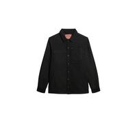 Superdry Mens The Merchant Store - Wool Shirt Jacket, Black textured, XXL