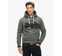 Superdry Men's Tonal Vl Hoodie Sweatshirt, Asphalt Grey Grit, S