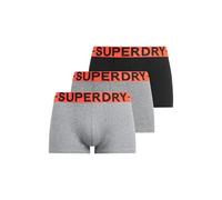 Superdry Men's Boxer Shorts 3 Pack, Sport Feeder Grey / Black Striped / Black, M
