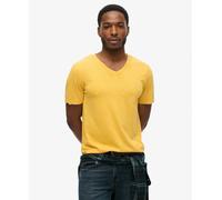 Superdry Slub Short Sleeve V Neck T-shirt Yellow 2XL Men