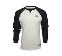 Superdry Mens 'Vintage Athletic Baseball Top' Long Sleeve T-Shirt (Grey Grindle/Eclipse Navy) L