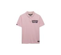 Superdry Men's Vintage Athletic Polo Shirt, Montauk Pink, XL