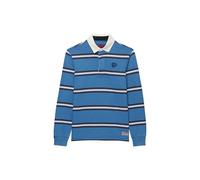 Superdry Men's Vintage Athletic Rugby T-Shirt, Blue Stripe, L