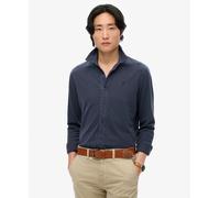 Superdry Mens Vintage Destroy Pique Long Sleeve Shirt
