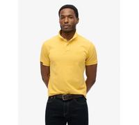 Superdry Vint Destroy Short Sleeve Polo Yellow S Men