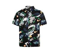 Superdry Men's Vintage Hawaiian S/S Shirt, Aya Black Floral, M