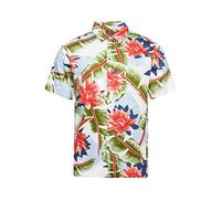 Superdry Men's Vintage Hawaiian S/S Shirt, Optic Banana Leaf, M