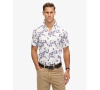 Superdry for man. M4010514A Hawaiian Shirt with Vintage Logo white logo (XXL), Casual, Cotton, Short sleeve