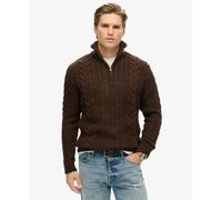 Superdry Mens Vintage Jacob Cable Knit Half Zip Jumper