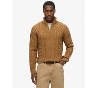 Superdry Mens Vintage Jacob Cable Knit Half Zip Jumper