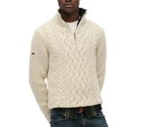 Superdry Mens Vintage 'Jacob' Cable Knit Half Zip Jumper