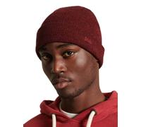 Superdry Men's Vintage Logo Classic Beanie Hat, Dark Red Grit, One Size