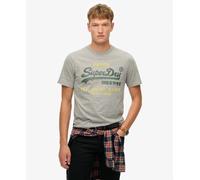 Superdry Men's Vintage Logo Classic Relaxed T-Shirt, Grey