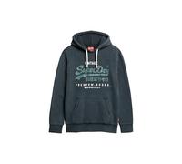 Superdry Mens Vintage Logo Duo Hoodie Jet Black (UK, Alpha, XXL, Regular, Regular, Jet Black)