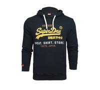 Superdry Mens 'Vintage' Relaxed Hooded Sweater Jumper, (Cali - Eclipse Navy M2014034A), XXL