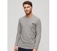 Superdry Mens Vintage Logo Embroidered Half Button Top
