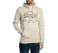 Vintage Logo Heritage Relaxed Pullover Hoodie Pelican Beige Marl M