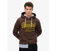 Superdry Men's Colour Coordinated Vintage Logo Hoodie, Coffee Bean Brown, L