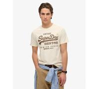 Superdry VL Workwear Relaxed T-Shirt - Riff White (UK, Alpha, XL, Regular, Regular, Beige)