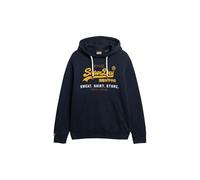Superdry Mens 'Vintage' Relaxed Hooded Sweater Jumper, (Cali - Eclipse Navy M2014034A), M