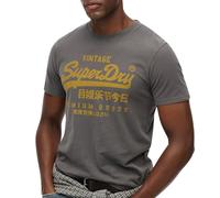 Superdry Mens 'Vl Classic Tee' Vintage Lable T-Shirt - Shorts Sleeve (Charcoal) M