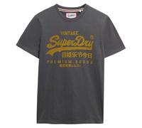 Superdry Mens 'Vl Classic Tee' Vintage Lable T-Shirt - Shorts Sleeve (Charcoal) XL