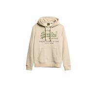 Superdry Men's Vl Heritage Relaxed Hood Sweater, Pelican Beige Marl, M