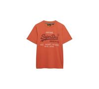 Superdry Men's Vl Heritage Relaxed Tee T-Shirt, Rust Orange Marl, XL