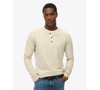 Superdry Mens Waffle Long Sleeve Half Button Top