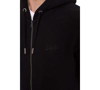 Superdry Men's Essential Logo Zip Hoodie Sweatshirt, Black/White, S