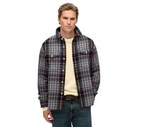 Superdry Merchant Heavy Checked Shirt Homestead Ombre Navy