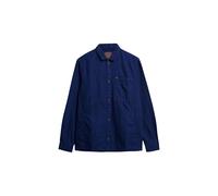 Superdry Merchant Linen Blend Overshirt Blue L Man