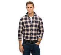 Superdry Merchant Linen Check Long Sleeve Shirt
