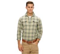 Superdry Merchant Linen Check Long Sleeve Shirt