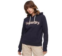 Women's Hoodie Superdry Metallic Core Bleu XS