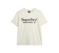 Superdry Metallic Venue Relaxed Short Sleeve T-shirt Beige M Woman