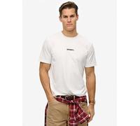 Superdry Micro Logo T Shirt - White, White, Size 2Xl, Men White