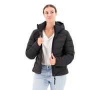 Women's Superdry Hooded Microfiber Puffer Noir S