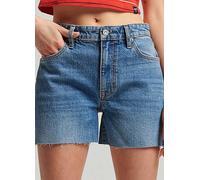 Superdry Vintage Mid Rise Cut Off Shorts Blue 28 Woman