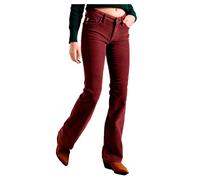 Women's mid-rise corduroy flared slim fit jean Trousers Superdry Marron 30x33