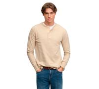 Long sleeve T-shirt Superdry Slub Waffle Grandad Beige S