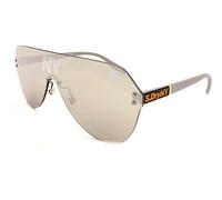 Superdry Monovector Visor Sunglasses Matte Grey w/ Full Silver Mirror Lens 108