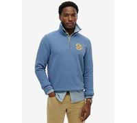 Superdry Neon Half Zip Sweatshirt, Light Blue, Size S, Men Light Blue