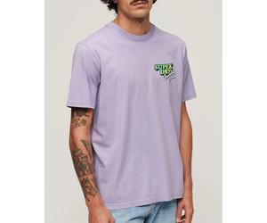 Superdry Neon Travel Chest Loose Short Sleeve T-shirt Purple XL Men